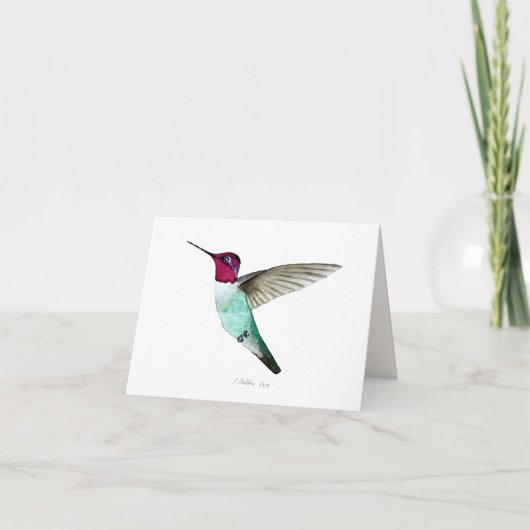 Anna's Hummingbird Card Kaart (Voorkant)