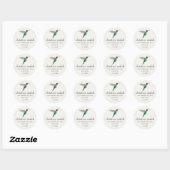 Anna's Hummingbird Classic Round Sticker (Vel)