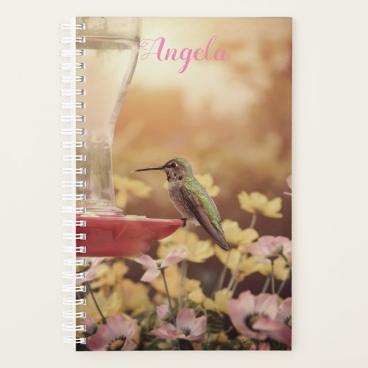 Anna's Hummingbird gepersonaliseerde planner (Voorkant)