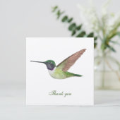 Anna's Hummingbird Hartelijk dank Bedankkaart (Staand voorkant)
