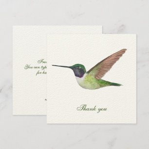 Anna's Hummingbird Hartelijk dank Bedankkaart