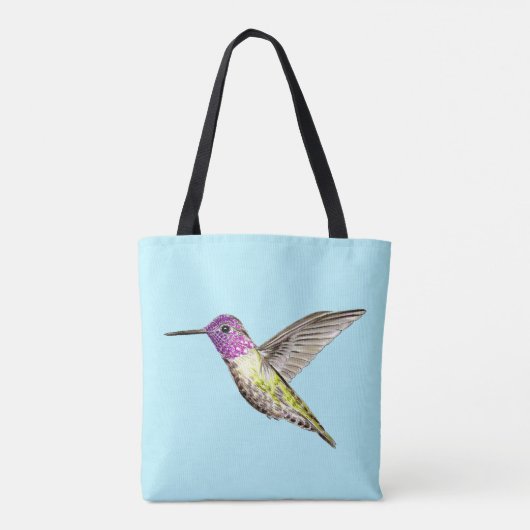 Anna's Hummingbird Illustratie Tote Bag (Achterkant)