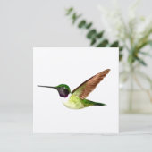 Anna's Hummingbird in vlucht Bedankkaart (Staand voorkant)