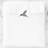 Anna's Hummingbird in vlucht Ronde Sticker (Tas)