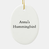 Anna's Hummingbird, James Audubon Keramisch Ornament (Achterkant)