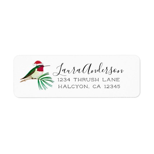 Anna's Hummingbird Label (Voorkant)