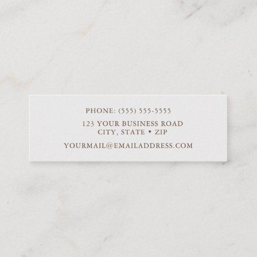 Anna's Hummingbird Mini Visitekaartje (Achterkant)