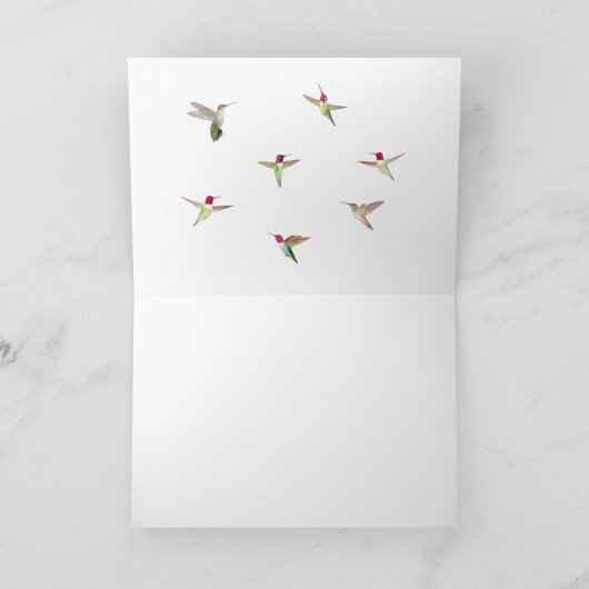 Anna's Hummingbird Moederdag Card Kaart (Binnen)
