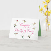 Anna's Hummingbird Moederdag Kaart (Gele Bloem)