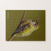 Anna's Hummingbird op de Scarlet Trumpetvine Legpuzzel (Horizontaal)