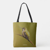 Anna's Hummingbird op de Scarlet Trumpetvine Tote Bag (Achterkant)