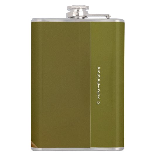 Anna's Hummingbird op Scarlet Trumpetvine Heupfles (Achterkant)