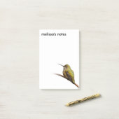 Anna's Hummingbird op Scarlet Trumpetvine Post-it® Notes (Op bureau)