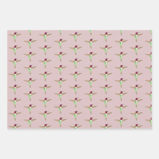 Anna's Hummingbird Pattern Inpakpapier Vel (Voorkant)