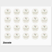 Anna's Hummingbird retouradres Ronde Sticker (Vel)