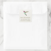 Anna's Hummingbird retouradres Vierkante Sticker (Tas)