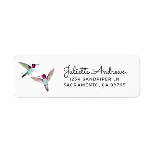 Anna's Hummingbird Retourlabel Etiket