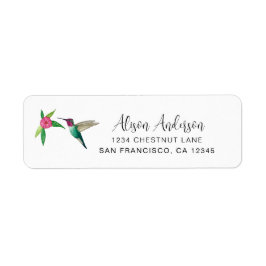 Anna's Hummingbird Return Address Label