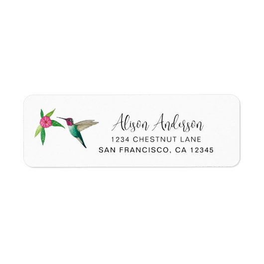 Anna's Hummingbird Return Address Label (Voorkant)