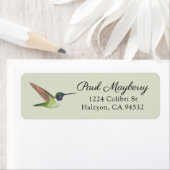 Anna's Hummingbird Return Address Label (Insitu)