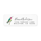 Anna's Hummingbird return address Label (Voorkant)