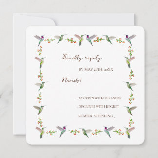 Anna's Hummingbird RSVP Kaart