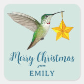 Anna's Hummingbird Square Sticker (Voorkant)