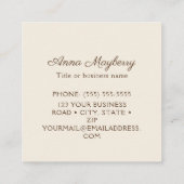 Anna's Hummingbird Square Visitekaartje (Achterkant)