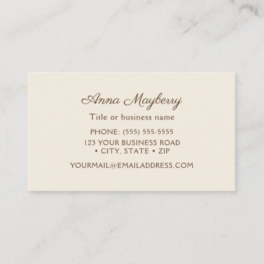 Anna's Hummingbird Square Visitekaartje (Achterkant)