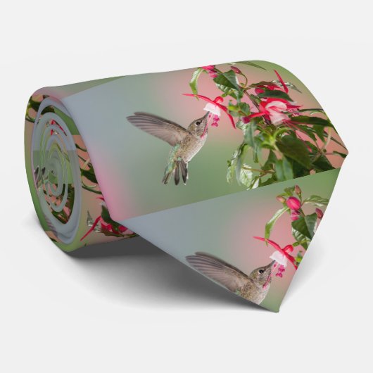 Anna's Hummingbird Stropdas (Opgerold)