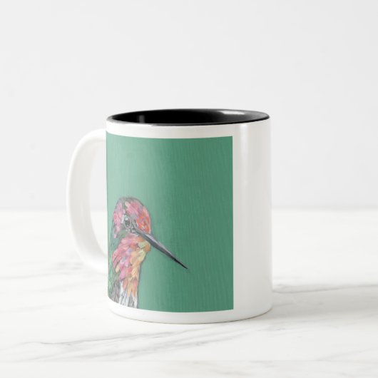 Anna's Hummingbird Tweekleurige Koffiemok (Voorkant links)