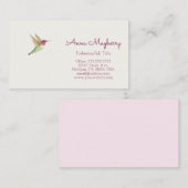 Anna's Hummingbird Visitekaartje (Voorkant / Achterkant)