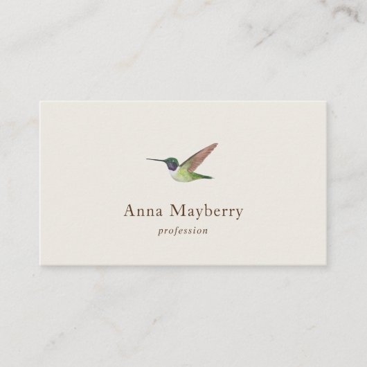 Anna's Hummingbird Visitekaartje (Voorkant)