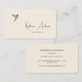 Anna's Hummingbird  Visitekaartje (Voorkant / Achterkant)