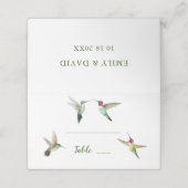 Anna's Hummingbird Wedding Place Card Plaatskaartje (Buitenkant ongevouwen)