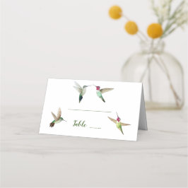 Anna's Hummingbird Wedding Place Card Plaatskaartje