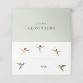 Anna's Hummingbird Wedding Place Card Plaatskaartje (Buitenkant ongevouwen)