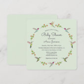 Anna's Hummingbirds Baby shower Invitation (Voorkant / Achterkant)