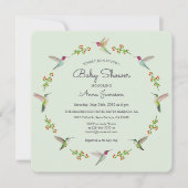 Anna's Hummingbirds Baby shower Invitation (Voorkant)