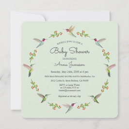 Anna's Hummingbirds Baby shower Invitation
