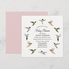 Anna's Hummingbirds Baby shower Invitation Kaart