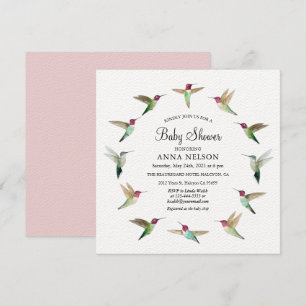 Anna's Hummingbirds Baby shower Invitation Kaart