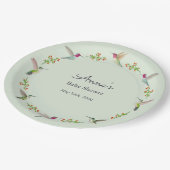Anna's Hummingbirds baby Shower Papieren Bordje (Gekanteld)