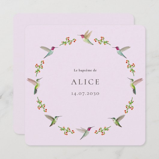 Anna's Hummingbirds Baptism (Voorkant / Achterkant)