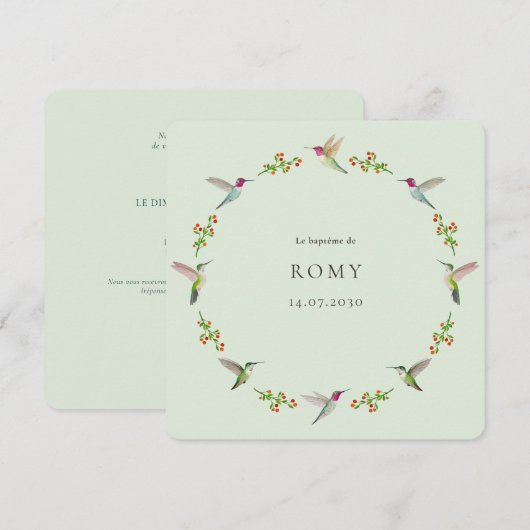 Anna's Hummingbirds Baptism (Voorkant / Achterkant)