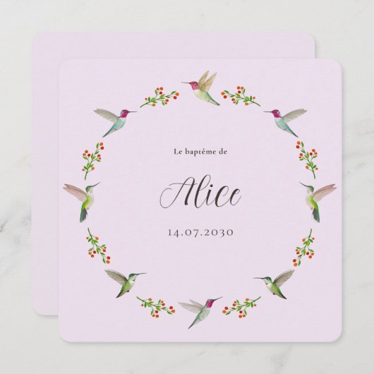 Anna's Hummingbirds Baptism (Voorkant / Achterkant)