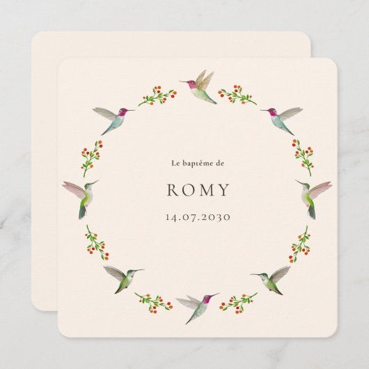 Anna's Hummingbirds Baptism (Voorkant / Achterkant)