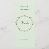 Anna's Hummingbirds Baptism Menu (Voorkant)