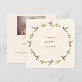 Anna's Hummingbirds Baptism with Baby Photo (Voorkant / Achterkant)