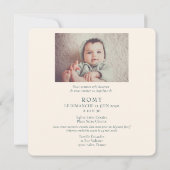 Anna's Hummingbirds Baptism with Baby Photo (Achterkant)